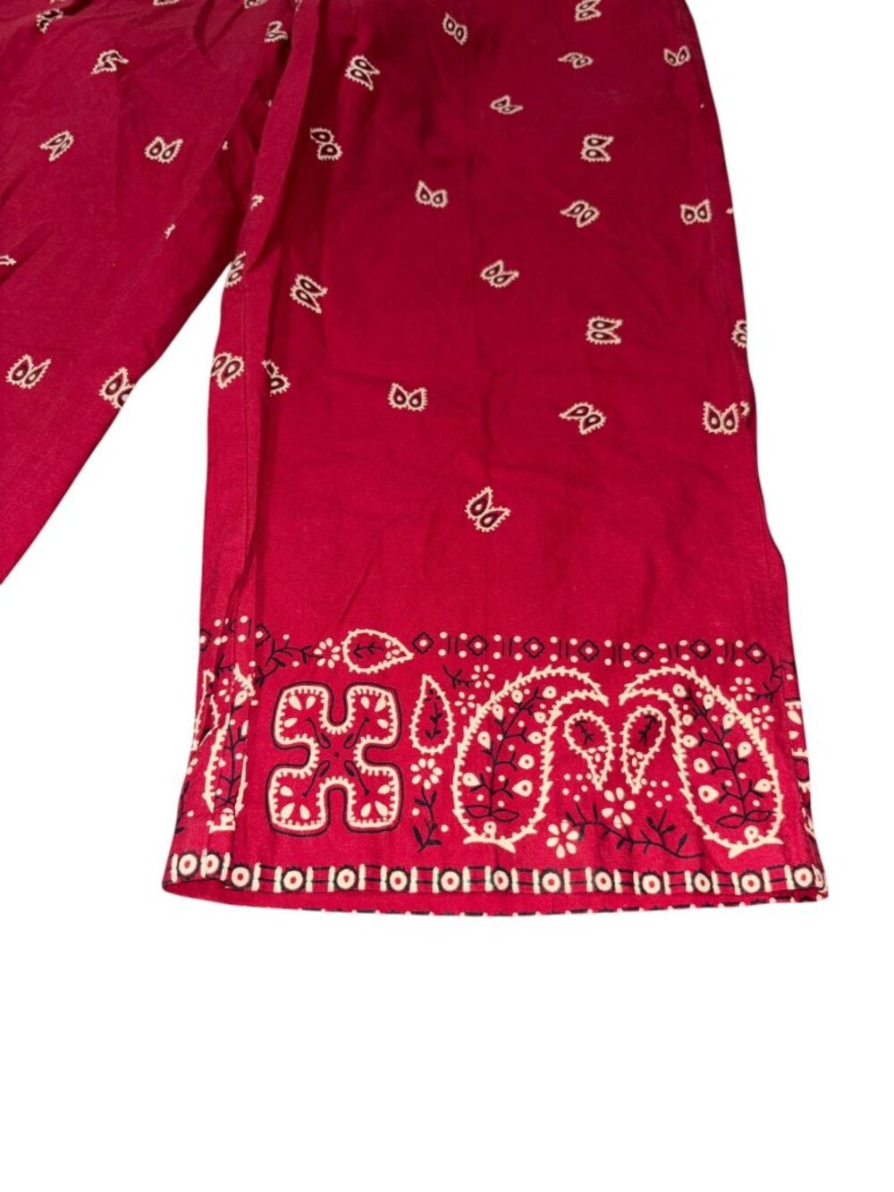 Country Store Large Cropped Sleep Pants Red - Picture 2 of 4